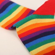 PRODUCT INFORMATION: Rainbow Striped pattern Size: EU, 35-43 Material: Cotton, spandex Multicolor Stretch Cotton Socks, Multicolor Stretchable Breathable Socks, Breathable Stretch Multicolor Socks, Casual Multicolor Stretch Knee-high Socks, Fitted Multicolor Cotton Socks, Striped Socks, Rainbow Stripes, Stripes Pattern, Product Information