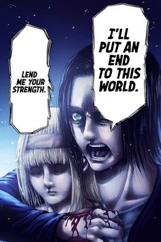 Aot Manga Colored, Eren X Ymir, Eren Ymir, Attack On Tatin, Manga Panel Colored, Attack On Titan Game, Coloured Manga, Titan Manga