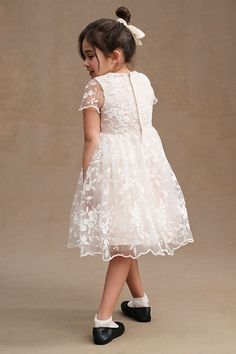 Simple Flower Girl, Simple Flower Girl Dresses, Princess Flower Girl Dresses, Floral Overlay, Sheer Shorts, Simple Flower, Princess Wedding, Nature Wedding, Flower Girl Dress