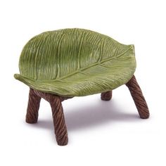 Miniature Fairy Garden Leaf Bench Fairy Garden Bench, Fairy Garden Furniture, Fairy Furniture, Faeries Gardens, Lawn Furniture, Fairy Garden Supplies, Sofa Handmade, Garden Mini, Woodland Fairy