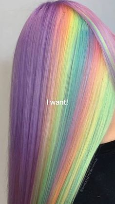 Pastel Rainbow Hair, Perfect Hair Color, Candy Hair