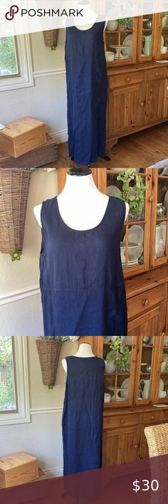 Vintage Vision Apparel Women’s  100% Linen Navy Maxi Dress Size 14 Navy Maxi Dress, Maxi Dress Navy, Linen Maxi Dress, Maxi Dress, Navy