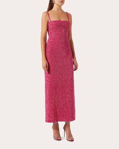 Luciernaga Sequin Dress Events Dresses, Large Clothes, Evening Tops, Lingerie Sleepwear, Matching Dresses, Crop Jacket, Pink Fashion, Sequin Dress, Evening Wear