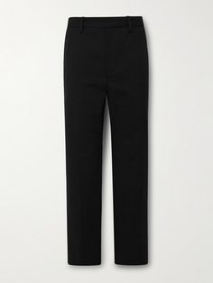 Acne Studios' 'Ayonne' trousers are super versatile. They're cut from soft cotton-blend twill and have a classic straight-leg profile. Wear yours with knitwear or a T-shirt. Acne Shop, Twill Trousers, Formal Pants, Mr Porter, Black Cotton, Fashion News, Porter, Acne Studios, Knitwear