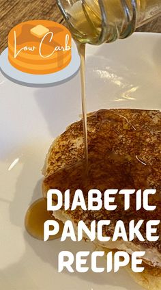 Enjoy these easy to make Diabetic Friendly Pancakes with our favourite zero-carb syrup. These are a must for diabetics who love pancakes! Pancakes For Diabetics Healthy Recipes, Low Sugar Pancake Recipe, Low Carb Pancakes Easy, Zero Carb Pancakes, Sugar Free Pancake Recipe, Diabete Recipes For Breakfast Easy, Breakfast For Diabetics Mornings