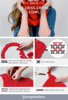 instructions to crochet a heart - shaped cowl for valentine's day