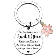 PRICES MAY VARY. Aunt Niece Keychain:The Love Between An Aunt And Niece Knows No Distance.No Matter How Far Apart ,Always Close At Heart.Aunt Gifts,Niece Gifts From Auntie ,Best Aunt Ever Gifts,Aunt Gifts From Niece. Aunt Niece Gifts:Sweet Design For Aunt And Niece With The Love Words , Nice Choice As Gifts For Niece And Aunt,Womens Gifts For Christmas. Aunt Gifts From Niece/Niece gifts from Auntie:Perfect Present For Mother's Day,Anniversary,Valentine's Day, Birthday,Thanksgiving Day And Christ Aunt Gifts From Niece, Gifts For Niece, Christmas Gifts For Aunts, Best Aunt Ever, Aunt Birthday Gift, Womens Gifts, Aunt Niece, Niece Gifts, Gifts For Aunt