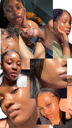 Good Skin Vision Board, Skin Goals Aesthetic, Glowy Skin Aesthetic, Skin Care Routine Aesthetic, Glass Skin Aesthetic, Glowing Black Skin, Clear Glass Skin, Glass Skin Makeup, Wellness Era