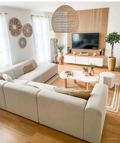 Scandinavian Living Room Inspiration, Interior Boho, Apartment Living Room Design, Neutral Living Room, Home Design Living Room, Home Design Decor