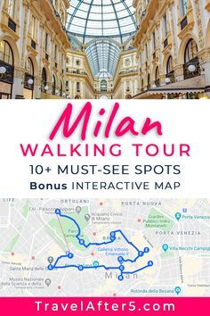 the mall with text overlaying it that reads,'walking tour 10 must see spots