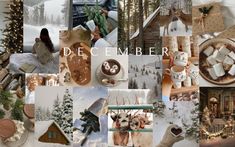 a collage of pictures with christmas decorations