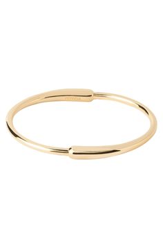 Modern bangle with asymmetric design featuring two elonganted drop-shaped motifs Material: Brass Finishing: 18K Gold plating Total thickness: 3 to 6 mm Size S inner measurements: 5.3 cm x 4.5 cm Closure: Lock system Modern Bangle, Asymmetrical Design, Nordstrom Store, Black Friday Deals, Gold Plating, 18k Gold, Gold Plate, Best Gifts, Bangles