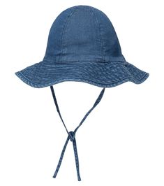 Mini Rodini - Strawberry denim bucket hat | Mytheresa Adjustable Cotton Brimmed Hat, Adjustable Cotton Sun Hat With Brim, Spring Adjustable Fit Bucket Hat, Adjustable Fit Spring Bucket Hat, Adjustable Cotton Spring Hats, Adjustable Cotton Hats For Spring, Spring Adjustable Fit Brimmed Bucket Hat, Adjustable Fit Brimmed Bucket Hat For Spring, Spring Adjustable Brimmed Bucket Hat