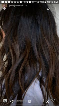 Black Hair Low Light, Chocolate Low Lights Hair Brunettes, Dark Hair Color Melt, Subtle Dark Brown Balayage, Soft Highlights For Dark Hair, Dark Chocolate Brown Hair With Lowlights, Dark Brown Hair With Subtle Highlights, Soft Black Hair, Baylage Hair