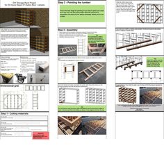 the instructions for how to build an outdoor storage shed with wood slats and shelves