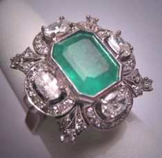 ad eBay - Find many great new & used options and get the best deals for 4Ct Green Emerald Cut Bezel Set Antique Style Wedding Ring 925 Sterling Silver at the best online prices at eBay! Free shipping for many products! Vintage Art Deco Wedding, Big Diamond Rings, Antique Emerald Ring, Diamond Ring Vintage, Beautiful Friendship, Emerald Rings, Emerald Diamond Ring, Unique Diamond Rings, Vintage Diamond Rings