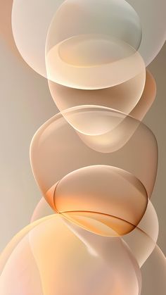 an abstract background with white and orange circles on the bottom half of it, as well as light from above