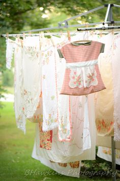 clothes are hanging out to dry in the sun