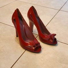 4 Inch Heels Patent Leather Maroon Red Color Made In Italy Brand New Condition Never Worn Formal Red Round Toe Heels, Red Patent Leather Heels With Round Toe, Blue Glitter Heels, Square Toed Heels, Pink Velvet Heels, Maroon Red Color, T Strap Heels, Velvet Heels, Glitter Heels