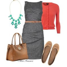 Great combination.  This is great to keep in mind when putting something together. Baby Twins, Professional Attire, Grey Dress, Stitch Fix Inspiration, Work Style, Professional Outfits, Work Wardrobe, Stitch Fix Style