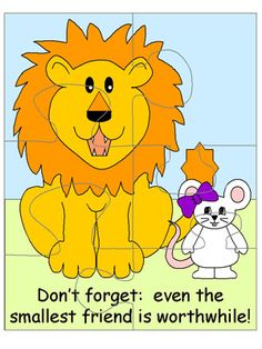 a lion and a mouse with the words don't forget, even the smallest friend is worthville