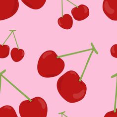 Colorful hand drawn cherry pattern | premium image by rawpixel.com / Aum