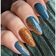 Teal Nails, Her Nails, Nagel Inspo, Dipped Nails, Autumn Nails, Fall Nail Designs