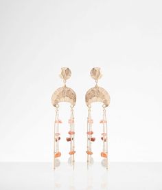 "Boutique By BKE Stone Fringe Earring - Gold , Women's Gold Textured metal beaded stud earring Length measures 4 1/4". Apparel & Accessories" Fringe Earring, Earring Gold, Earring For Women, The Boutique, Fringe Earrings, Gold Texture, Boutique Jewelry, Metal Beads, Stud Earring