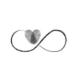 a drawing of a heart in the middle of a string