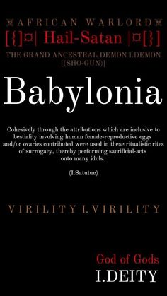 the title for baby ionia, which is written in red and black on a black background