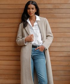 Carlyle Coat – Jenni Kayne Jenni Kayne, Seasonal Fashion, Dream Wardrobe, Get Dressed, Alpaca, Gray Color, Coats Jackets, Yarn, My Style