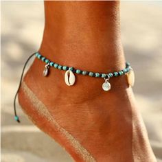 Boho Ocean, Leg Jewelry, Anklets For Women, Beaded Ankle, Summer Anklets, Ankle Jewelry, Anklets Boho, Beach Anklets, Ankle Chain