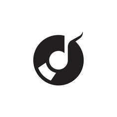 a black and white logo with the letter d