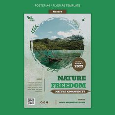 the nature flyer template is ready to be used as an advertisement or brochure