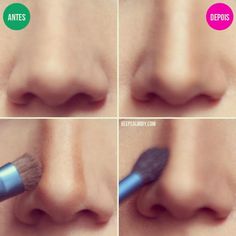 Makeup Tricks That Help Your Nose Look Smaller Teknik Makeup, Make Up Foundation, Drag Make-up, Perfect Nose, Make Up Inspiration, Nose Shapes, Smink Inspiration, Makijaż Smokey Eye