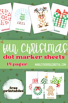 printable christmas dot marker sheets for kids