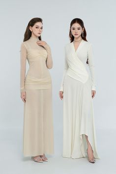 Achieve a stylish, asymmetrical look with this dress. The unique crossover design and asymmetrical cut provide a modern and flattering silhouette, making it a versatile addition to your wardrobe. Crafted from spandex material, this dress offers a comfortable and form-fitting fit for all-day wear.