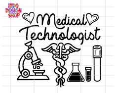 medical tech support svg file with stethoscope, microscope and doctor's tools