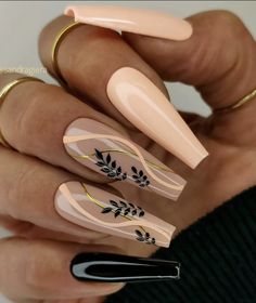 Ballerina Acrylic Nails, Elegant Touch Nails, Classic Nail, Nail Looks, Stunning Nail Designs, Easy Nails, Striped Nails