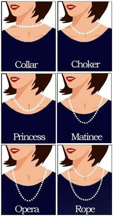 Neckline Necklace Guide, Inexpensive Jewelry, Jewelry Education, Makeup Natural