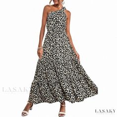 Lasaky - Vacation Vibes Long Flowy Beach Dress Flowy Beach Dress, Bohemian Floral Dress, Beach Holiday Dresses, Bohemian Maxi Dress, Sleeveless Long Dress, Vestidos Vintage, Floral Dress Summer, Bohemian Dress, Sleeveless Maxi Dress