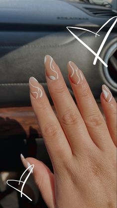 Line Nail Designs, Cute Almond Nails, Trending Summer Nails, Summer Nails 2023, Nail 2023, Hoco Nails, Line Nail Art