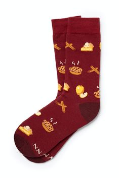 You are the apple of my pie Casual Socks For Fall, Casual Socks As A Gift For Fall, Casual Socks As Gift For Fall, Casual Socks For Fall Gift, Apple Clothes, Fall Socks, Apple Watch Bands Fashion, Silly Socks, Unique Socks