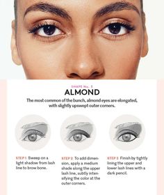 Big Eyelids, Makeup For Round Eyes, Eyeliner For Almond Eyes, Eye Shape Makeup, Easy Eye Makeup Tutorial, Almond Eye Makeup, Almond Shaped Eyes, Cute Eyeshadow Looks, Almond Eyes