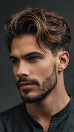 Exploring 31 Wavy Hairstyles for Men: From Short to Long and Everything in Between Haircut Men Short, Military Buzz Cut, Messy Haircut Men, Men Short Hair, Pompadour Fade, Medium Haircut, Crop Hair