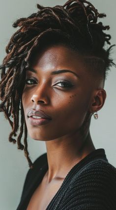 Dreadlock Mohawk, Tapered Natural Hair, Natural Hair Cuts, Undercut Women