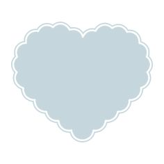 the shape of a heart is shown in light blue