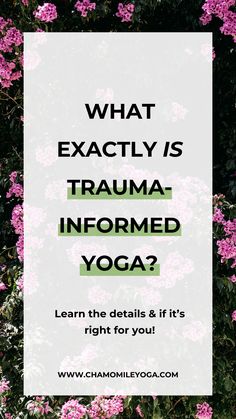 Trauma-informed yoga is paving the way for trauma survivors who otherwise would steer clear of yoga. It's yoga based on how it was intended: to be unique to each individual. I welcome you to read about this healing practice, and if trauma-informed yoga is the missing piece to your care plan! Yoga Room Design, Somatic Exercises, Yoga Journey, Talk Therapy, The Missing Piece, Yoga Therapy, Body Awareness