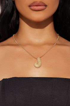 J Necklace Gold, Elegant Initial Pendant Jewelry For Party, Bubble Initial Necklace, J Necklace Initial, J Letter Necklace, Letter J Necklace, J Necklace, Search By Photo, Bubble Letter