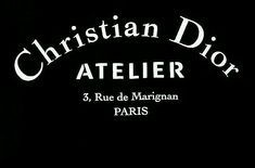 the logo for christian dior atelier, 3 rue de margran paris